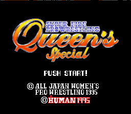 Super Fire Pro Wrestling : Queen's Special — Title screen